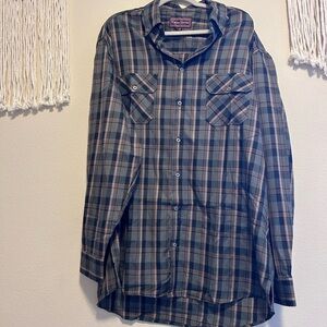 Men's Plaid Button-Up Shirt